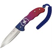 Swiss Army 09415D221 Evoke Lockback Knife Alox Red/Blue Handles