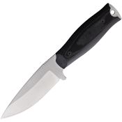 WildSteer KAS0113 Kastor Satin Fixed Blade Knife Black Handles
