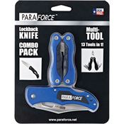 AccuSharp 815C ParaForce Lockback Knife & Multitool with Blue ABS Handles Handles