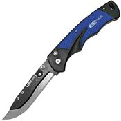 AccuSharp 743C Razor Button Lock Knife Black/Blue Handles