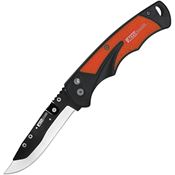 AccuSharp 741C Razor Button Lock Knife Black/Orange Handles