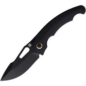 Artisan 1860PBMBK AZWKR2LJB Thumb Pull Black Knife Black Handles