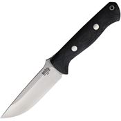 Bark River 111MBCM Bravo I Satin Fixed Blade Knife Black Micarta Matte Handles