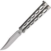 Bear & Son SS13 Butterfly Stainless Bead Blast Knife Mirror Handles