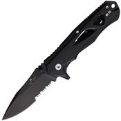 Bear & Son MC400B4BS35SR Rancor II Knife Black Handles