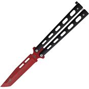 Bear & Son W115TANB Butterfly Black Widow Red Knife Black Handles