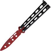 Bear & Son W115BTR Butterfly Trainer Red Knife Black Handles