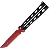 Bear & Son W114AB BCW114AB Widow Series Butterfly Red Knife Black Handles