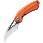 Bestech G53B2 Bihai Black Stonewashed Knife Orange Handles
