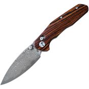 Bestech MK02L Ronan B-Lock Damascus Knife Rosewood Handles
