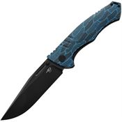 Bestech T2301D Keen II Framelock Knife Black/Blue Handles