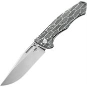 Bestech T2301C Keen II Framelock Knife Black/White Handles