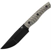 Bestech F04D Heidi Blacksmith 2 Black Stonewash Fixed Blade Knife Green Canvas Handles