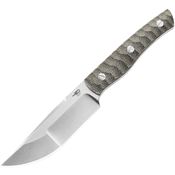 Bestech F04C Heidi Blacksmith 2 Satin Fixed Blade Knife Green Canvas Handles