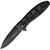 Boker Magnum 01SC519 Dia De Los Muertos Framelock Knife Black Stonewashed Handles