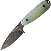 Bradford 35S117N Guardian 3.5 Sabre Black Stonewash Fixed Blade Knife Jade G10 Handles