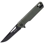 Buck 239GRS Infusion Black Assist Open Knife OD Green Handles