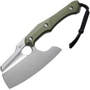 Civivi 210412 Aratra Stonewash Fixed Blade Knife Green Handles