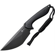 Civivi 210471 Concept 22 Black Stonewash Fixed Blade Knife Black Handles