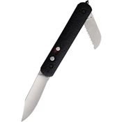 Colonial 557 Auto Law Enforcement Satin Knife Black Handles