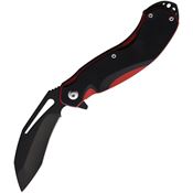 Cuma Survival School 001 BAMF Linerlock Knife Black/Red Handles