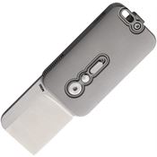 D Rocket Designs 001 Auto Squarehead Button Lock Knife Gray Handles