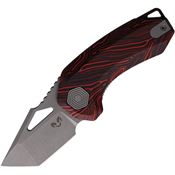 Damned Designs 014BKRD Oni Knife Black/Red G10 Handles