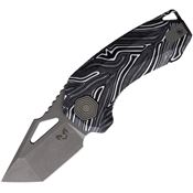 Damned Designs 014BKWT Oni Knife Black/White G10 Handles
