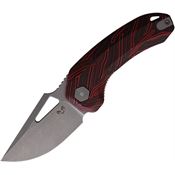 Damned Designs 015XLBKRD Djinn XL Knife Black/Red Handles