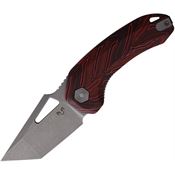 Damned Designs 014XLBKRD Oni XL Knife Black/Red Handles