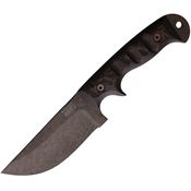 Dawson 83618 Warthog Arizona Scorch Carbon Fixed Blade Knife Black/Orange Handles