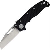 Demko 09625 AD 20.5 Shark-Lock S35VN Stonewash Folding Knife Black Handles