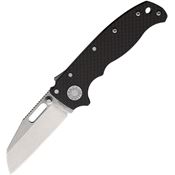 Demko 09627 AD 20.5 Shark-Lock S35VN Stonewash Folding Knife Black Handles