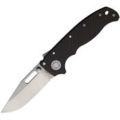 Demko 09626 AD 20.5 Shark-Lock S35VN Stonewash Folding Knife Black Handles