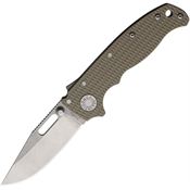 Demko 09628 AD 20.5 Shark-Lock S35VN Stonewash Folding Knife Coyote Tan Handles