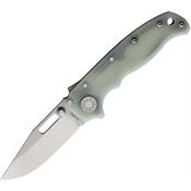 Demko 09630 AD 20.5 Shark-Lock S35VN Stonewash Folding Knife Jade Handles