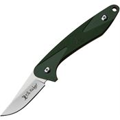 Elk Ridge HLFIX002 ERHLFIX002 Hinterland Satin Fixed Blade Knife Green Handles