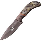 Elk Ridge 554CA Gray Titanium Fixed Blade Fixed Blade Knife Camo Handles