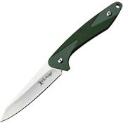 Elk Ridge HLFIX001 ERHLFIX001 Hinterland Satin Fixed Blade Knife Green Handles