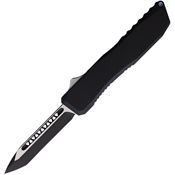 EOS 121 Auto Harpoon OTF Knife Black Blue Handles