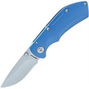 Fox Edge 042 Pop Smoke Framelock Knife Blue Handles