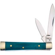 Frost 14974GSB Baby Doc Stainless Smooth Bone Knife Green Handles
