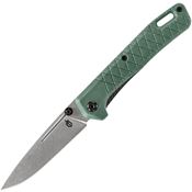 Gerber 1067529 Zilch Linerlock Knife Green Handles