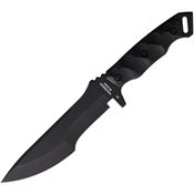 Halfbreed Blades MIK08 Medium Infantry Black Fixed Blade Knife Black Handles