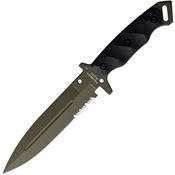 Halfbreed Blades MIK01PSODBLK Medium Infantry ODG Fixed Blade Knife Black Handles