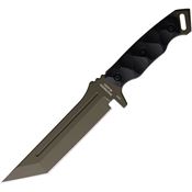 Halfbreed Blades MIK05PODBLK Medium Infantry OD Green Fixed Blade Knife Black Handles