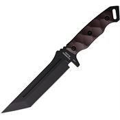 Halfbreed Blades MIK05PBLKDE Medium Infantry Knife Black Fixed Blade Knife Dark Earth Handles