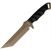 Halfbreed Blades MIK05PDEBLK Medium Infantry Dark Earth Fixed Blade Knife Black Handles