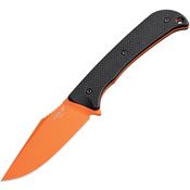 Hogue 35864 Extrak Orange Fixed Blade Knife Black G10 Handles
