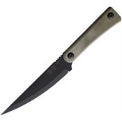 Jason Perry 212GODG Bushcraft Black Fixed Blade Knife OD Green G10 Handles